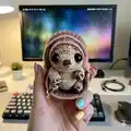Tuk Tuk Armadillo Amigurumi Pattern step 3 - details and accessories