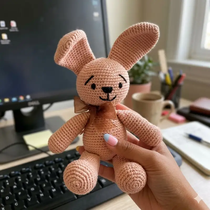 Complimentary Intermediate crochet pattern: Bunny Crochet Pattern #105 Amigurumi Pattern - Simple to follow guide