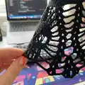 Crochet Skull Collar Pattern step 3 - details and accessories