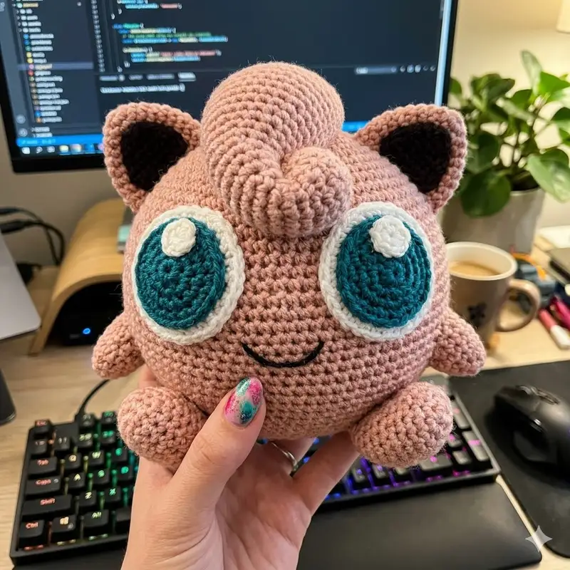 Complimentary Intermediate crochet pattern: Jigglypuff Amigurumi Pattern - Simple to follow guide