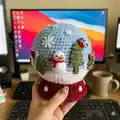 Snow Globe Amigurumi Pattern step 1 - construction progress