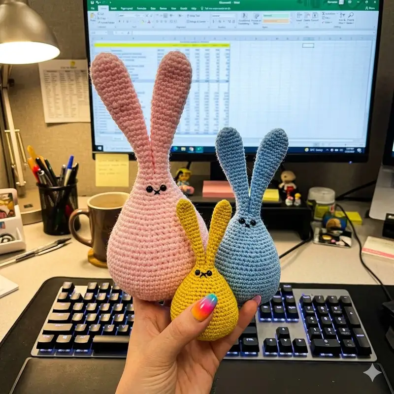 Complimentary Beginner Friendly crochet pattern: Bunny Amigurumi Pattern - Simple to follow guide