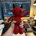The Little Devil Amigurumi Pattern step 1 - construction progress