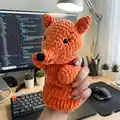 Fox Hand Puppet Amigurumi Pattern step 3 - details and accessories