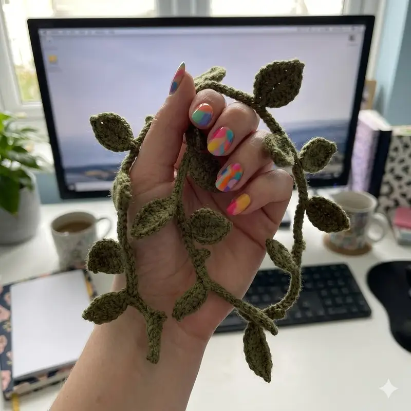 Complimentary Beginner Friendly crochet pattern: Leaf Garland Pattern - Simple to follow guide