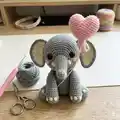 Elephant Elf Amigurumi Pattern step 3 - details and accessories