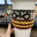Harry Potter Cup Cozy Pattern step 2 - assembly progress