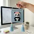 Wall hanging decor Panda Pattern step 2 - assembly progress