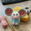 Mochi-Mouse Loves Cheese Amigurumi Pattern step 3 - details and accessories