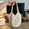 Pineapple Bag Pattern step 1 - construction progress