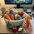 Veggies Amigurumi Pattern step 1 - construction progress