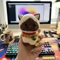 Toby - The Siamese Cat Amigurumi Pattern step 1 - construction progress