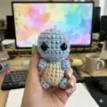 Squirtle Amigurumi Pattern step 1 - construction progress