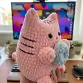 Cute Cat Amigurumi Pattern step 2 - assembly progress