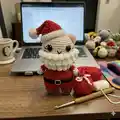 Santa Christmas Cat Amigurumi Pattern step 3 - details and accessories