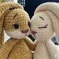 Plush snuggler BUNNY Amigurumi Pattern step 2 - assembly progress