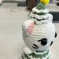 Christmas Tree Cat Amigurumi Pattern step 2 - assembly progress