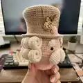 Theo the nutcracker Amigurumi Pattern step 2 - assembly progress