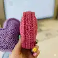 Conversation Candy Hearts Amigurumi Pattern step 2 - assembly progress