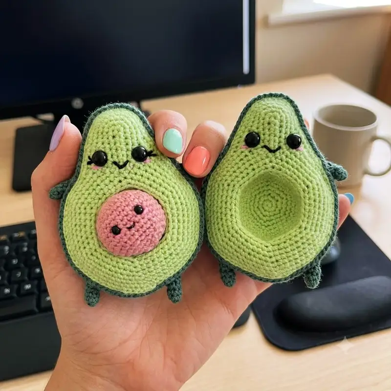 Complimentary Intermediate crochet pattern: Avocado Family Amigurumi Pattern - Simple to follow guide