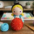 Alice in Wonderland Amigurumi Pattern step 3 - details and accessories