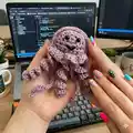 Ragdoll Pocket Jellyfish Amigurumi Pattern step 1 - construction progress