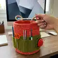 Crochet Caddy Pattern step 1 - construction progress