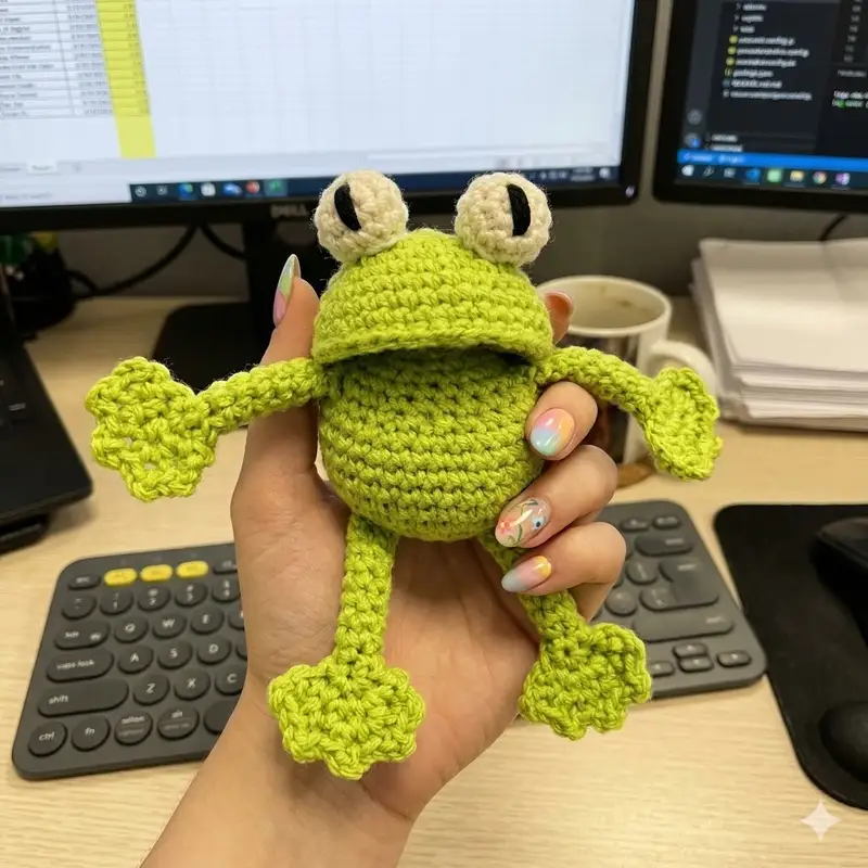 Complimentary Intermediate crochet pattern: Crochet Frog Amigurumi Pattern - Simple to follow guide