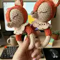 Rattle Fox Amigurumi Pattern step 3 - details and accessories