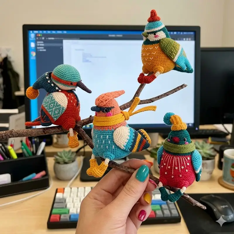 Complimentary Intermediate crochet pattern: Kingfisher Amigurumi Pattern - Simple to follow guide