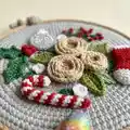 Christmas Hoop Embroidery Pattern step 2 - assembly progress