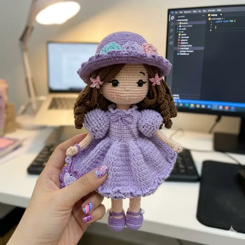 Complimentary Intermediate crochet pattern: Emma Doll Amigurumi Pattern - Simple to follow guide
