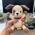 Puppy Chip Amigurumi Pattern step 1 - construction progress