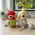Lovebird and Parrot Amigurumi Pattern step 4 - final assembly and finishing