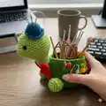 Turtle Bowl Amigurumi Pattern step 2 - assembly progress