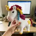 Unicorn & Hatching Baby Amigurumi Pattern step 1 - construction progress