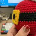 Santa Belly Snow Globe Amigurumi Pattern step 3 - details and accessories