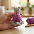 Garden Snails Amigurumi Pattern step 4 - final assembly and finishing