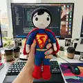 Superman Amigurumi Pattern step 1 - construction progress