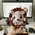 Herbie Hedgehog Amigurumi Pattern step 1 - construction progress