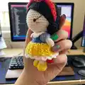 Snow White & Seven Dwarfs Amigurumi Pattern step 1 - construction progress