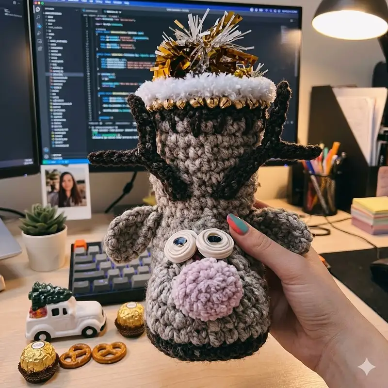 Complimentary Intermediate crochet pattern: Crazy Deer Slipper Pattern - Simple to follow guide