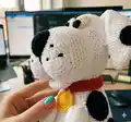 Dog Dotty Amigurumi Pattern step 2 - assembly progress
