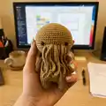 Baby Cthulhu Amigurumi Pattern step 1 - construction progress
