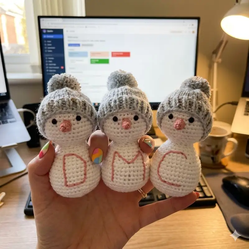 Complimentary Intermediate crochet pattern: Snowman Friends Amigurumi Pattern - Simple to follow guide