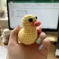 Daisy The Duck Amigurumi Pattern step 4 - final assembly and finishing