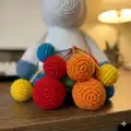 Phone Stand Horse/Unicorn Amigurumi Pattern step 2 - assembly progress