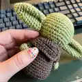 Baby Alien Amigurumi Pattern step 1 - construction progress
