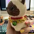 Toby - The Siamese Cat Amigurumi Pattern step 2 - assembly progress
