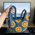 Molly Boho Bag Pattern step 2 - assembly progress
